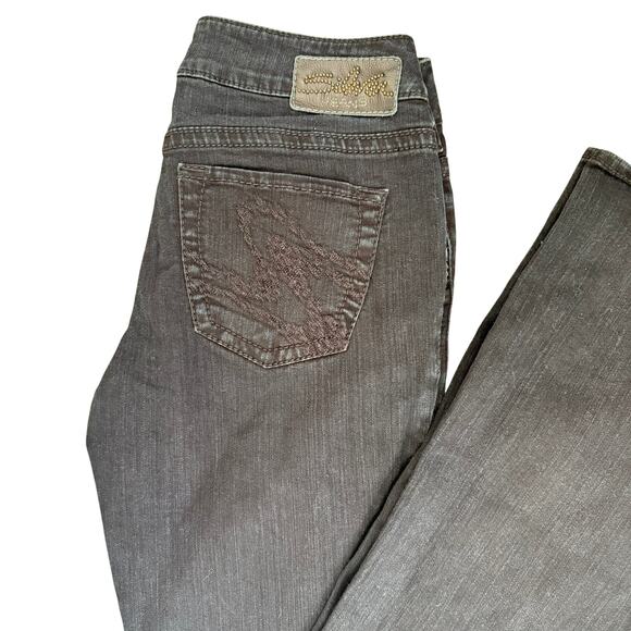 Silver Jeans Denim - Silver Jeans Black Bootcut Jeans with Embroidered Pockets 28in 37inseam